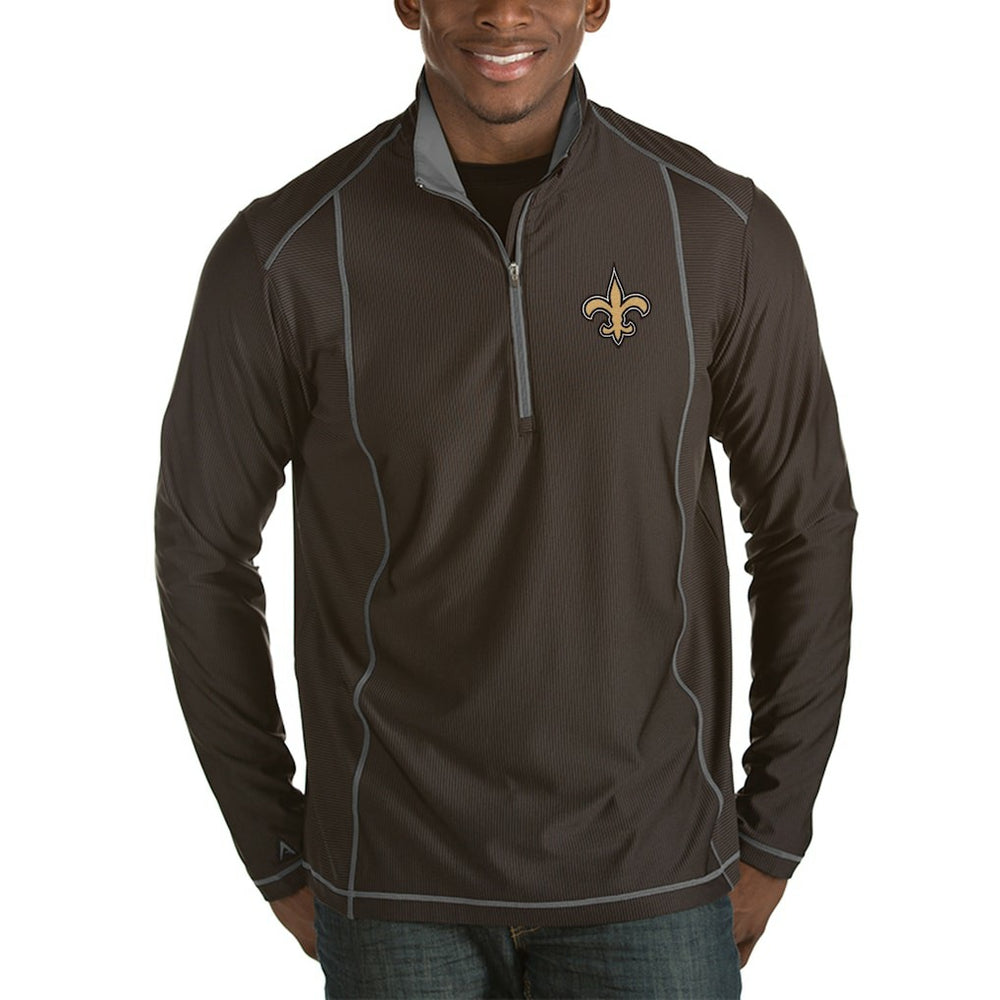 Antigua Tempo Half-Zip Pullover Jacket - New Orleans Saints Pullover