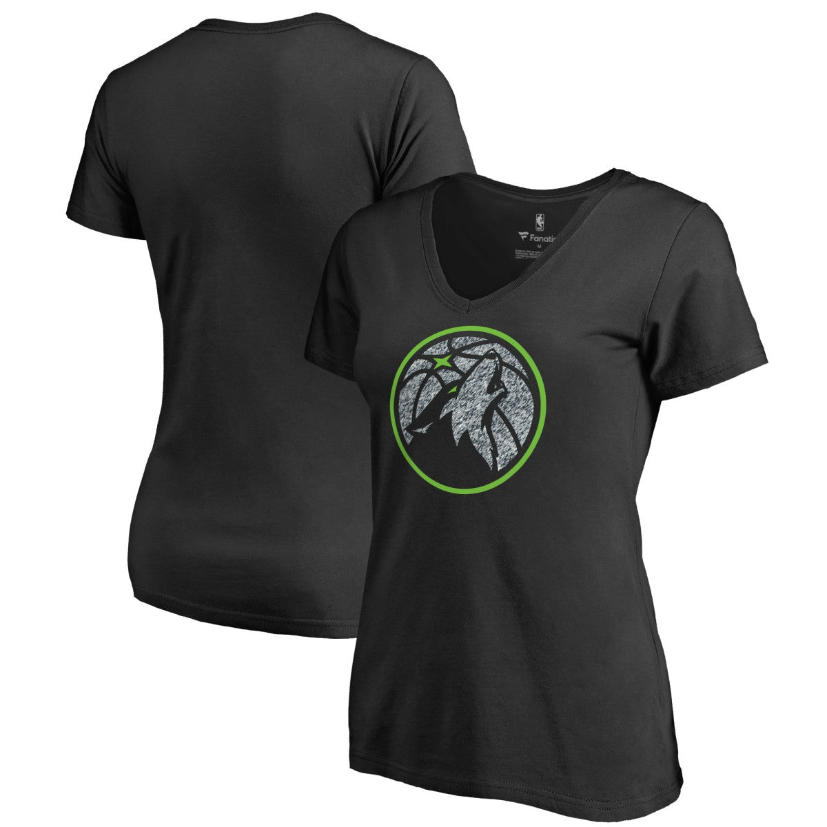 Minnesota Timberwolves Women's Static Logo V-Neck T-Shirt