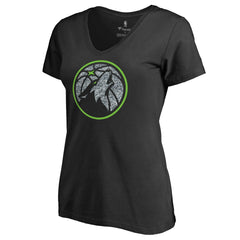 Minnesota Timberwolves Women's Static Logo V-Neck T-Shirt