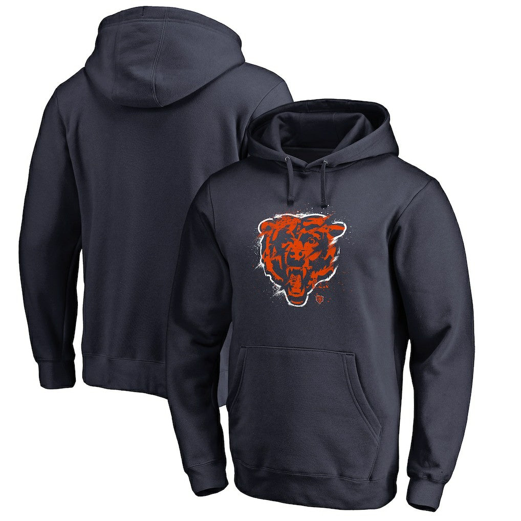 Splatter Logo Pullover Hoodie - Chicago Bears Hoodies