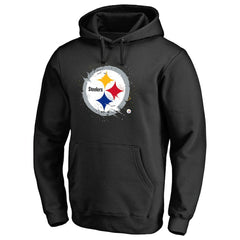 Splatter Logo Pullover Hoodie - Pittsburgh Steelers Hoodies