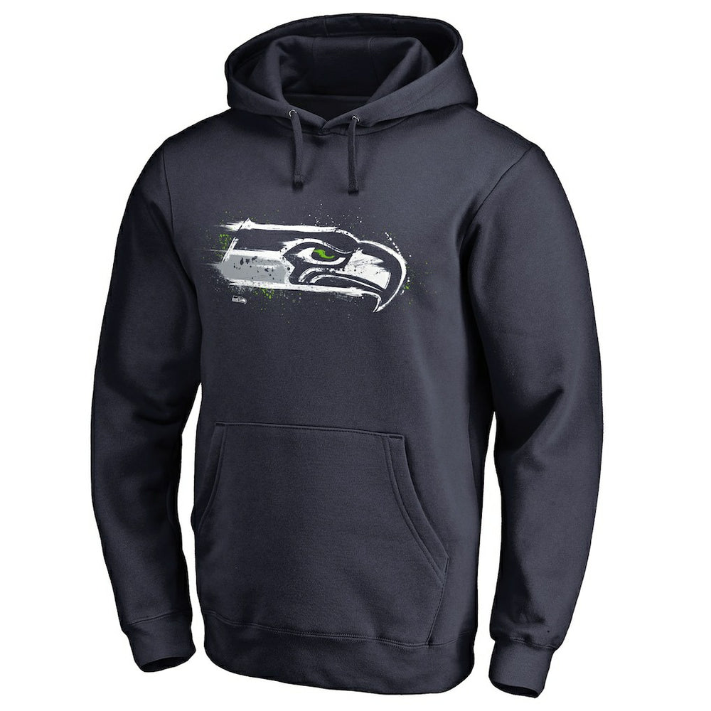 Splatter Logo Pullover Hoodie - Seattle Seahawks Hoodies