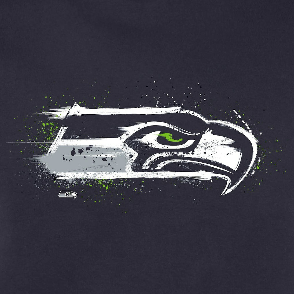 Splatter Logo Pullover Hoodie - Seattle Seahawks Hoodies