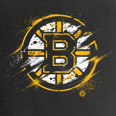 NHL Boston Bruins Women's Splatter Logo V-Neck T-Shirt