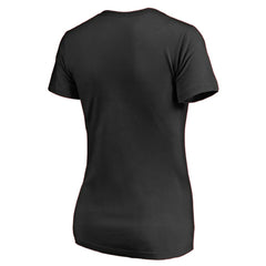 NHL Boston Bruins Women's Splatter Logo V-Neck T-Shirt