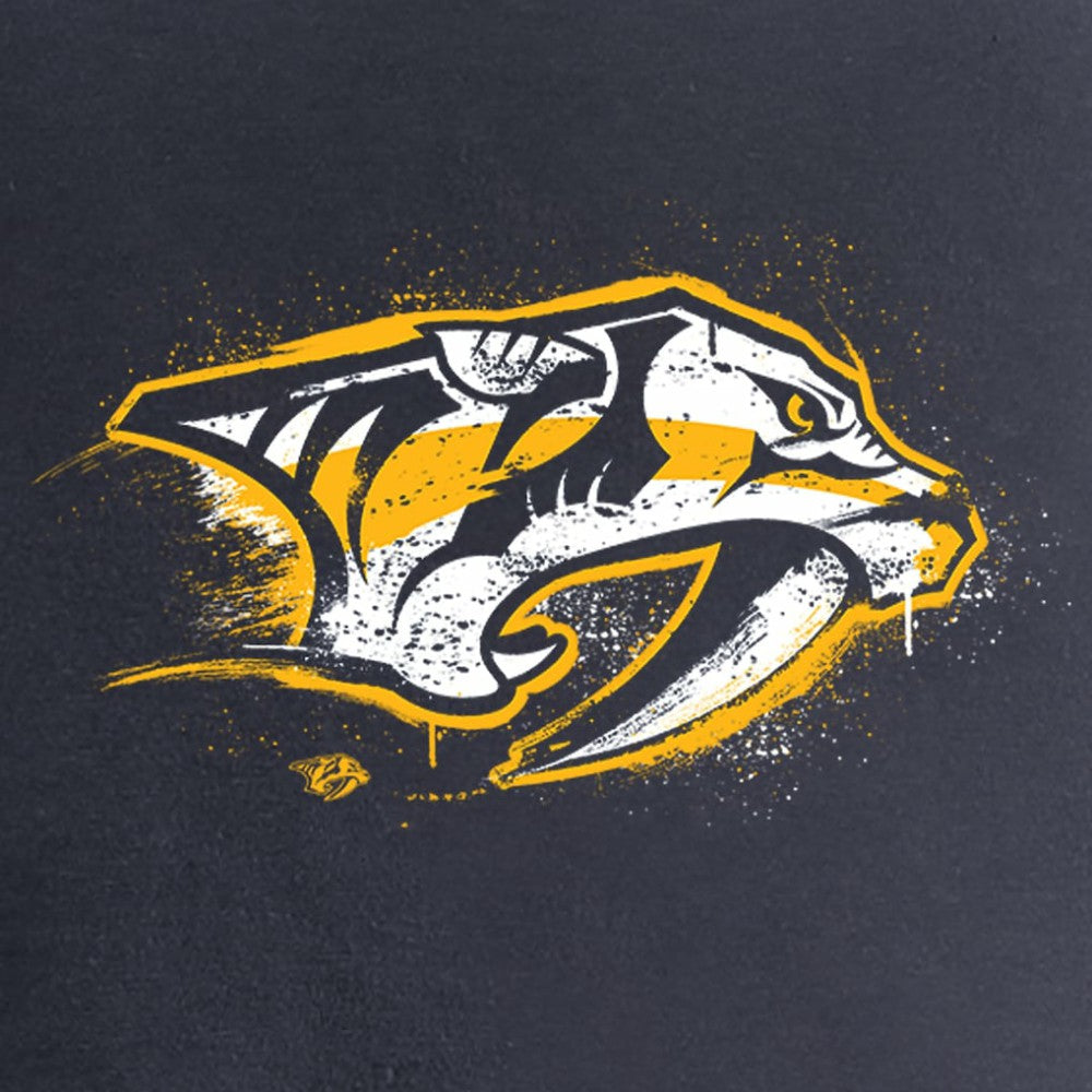 NHL Nashville Predators Women's Splatter Logo V-Neck T-Shirt