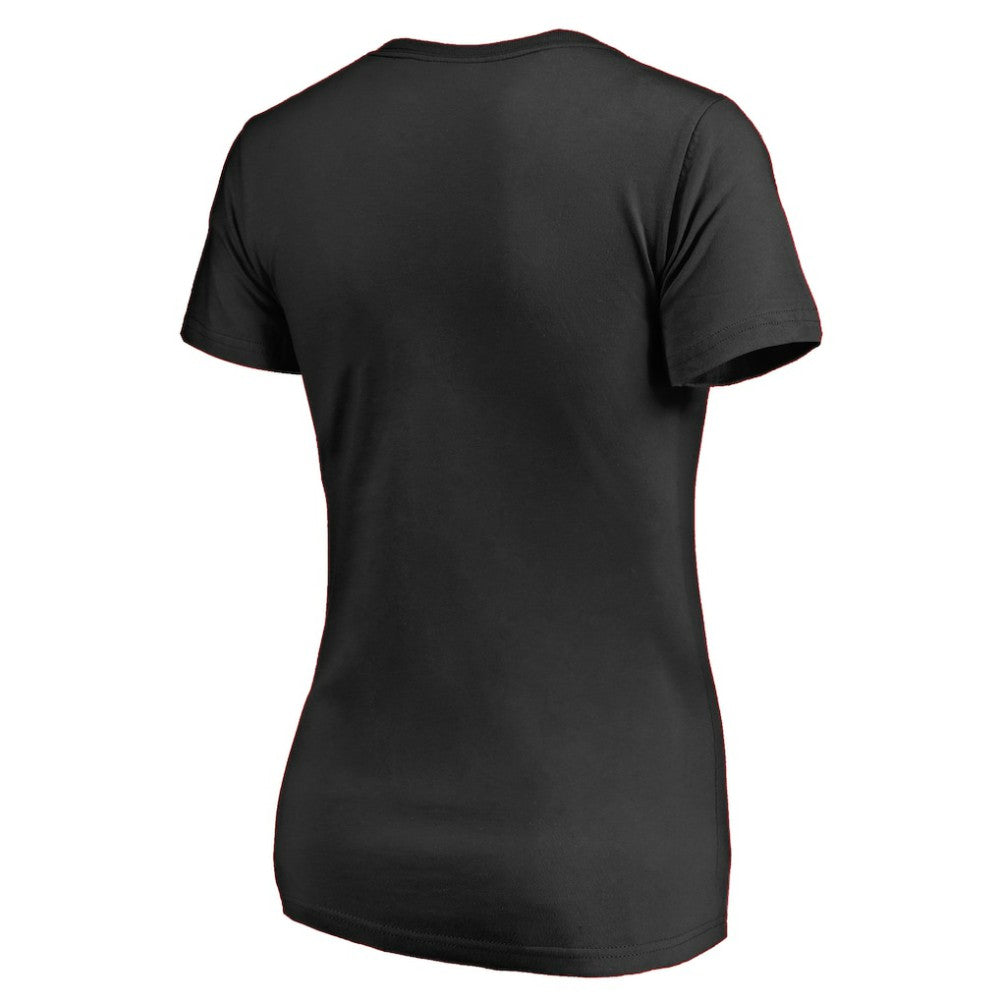 NHL New Jersey Devils Women's Splatter Logo V-Neck T-Shirt