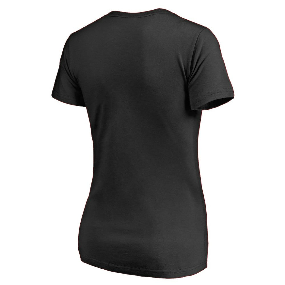 NHL Pittsburgh Penguins Women's Splatter Logo V-Neck T-Shirt