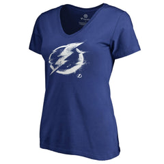 NHL Tampa Bay Lightning Women's Splatter Logo V-Neck T-Shirt