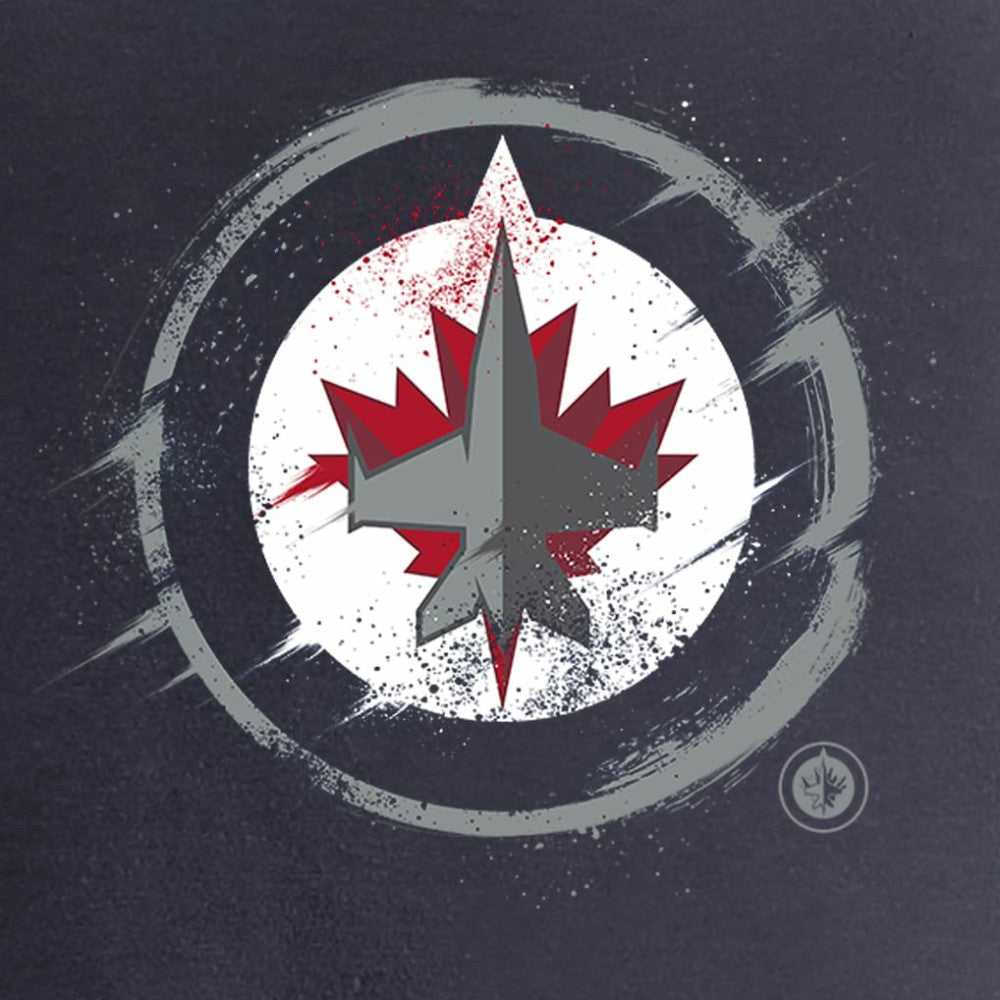 NHL Winnipeg Jets Women's Splatter Logo V-Neck T-Shirt