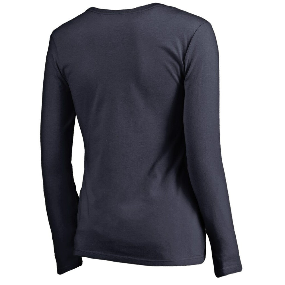 NHL Nashville Predators Women's Splatter Logo V-Neck Long Sleeve T-Shirt
