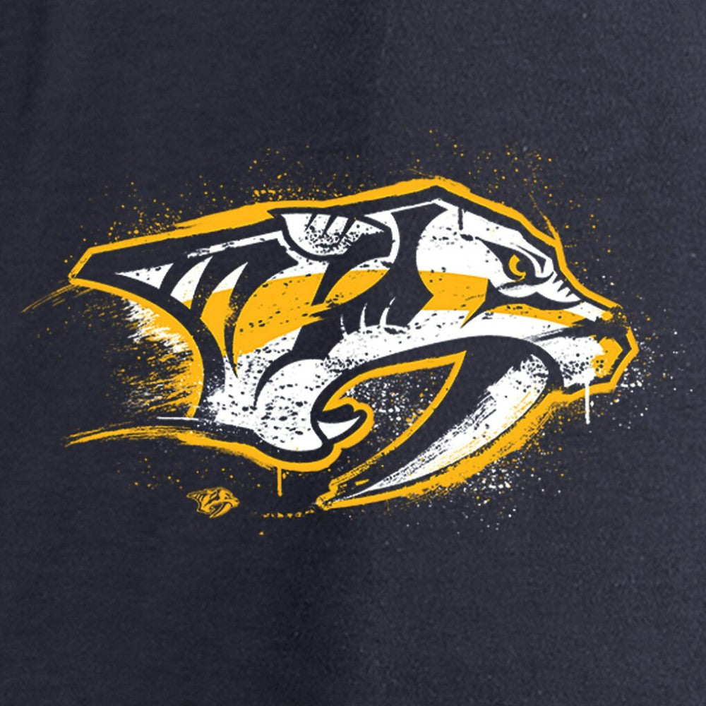 NHL Nashville Predators Women's Splatter Logo V-Neck Long Sleeve T-Shirt
