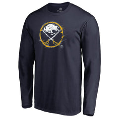 NHL Buffalo Sabres Splatter Logo Long Sleeve T-Shirt