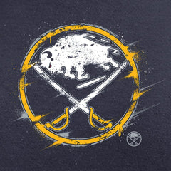 NHL Buffalo Sabres Splatter Logo Long Sleeve T-Shirt