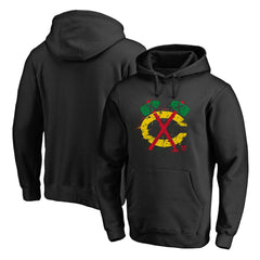 NHL Chicago Blackhawks Splatter Logo Pullover Hoodie