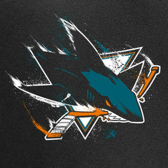 NHL San Jose Sharks Splatter Logo Pullover Hoodie