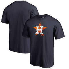 Navy Houston Astros Splatter Logo T-Shirt