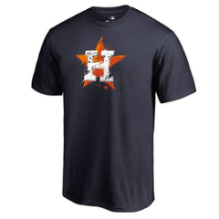 Navy Houston Astros Splatter Logo T-Shirt