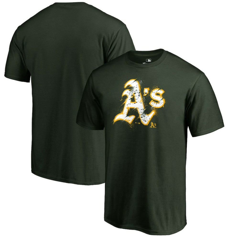 Green Athletics Splatter Logo T-Shirt