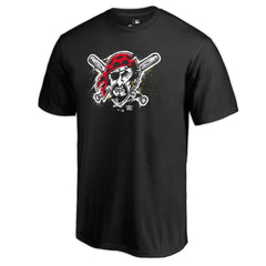 Black Pittsburgh Pirates Splatter Logo T-Shirt