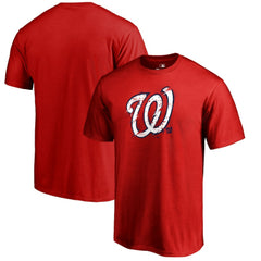 Red Washington Nationals Splatter Logo T-Shirt