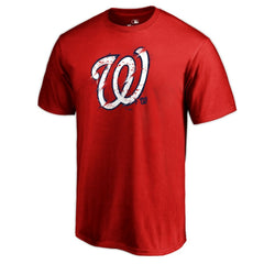 Red Washington Nationals Splatter Logo T-Shirt