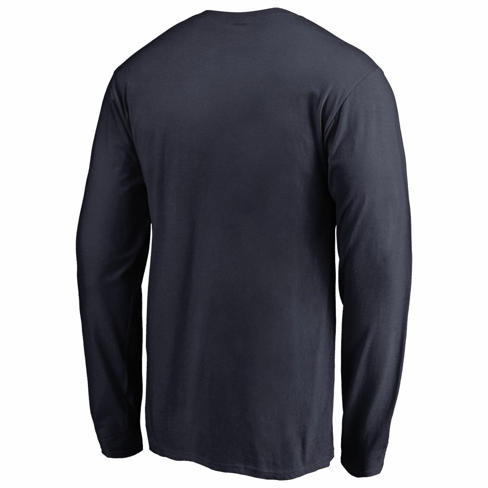 Navy Houston Astros Splatter Logo Long Sleeve T-Shirt