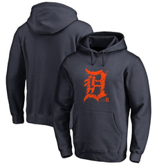 Navy Detroit Tigers Splatter Logo Pullover Hoodie