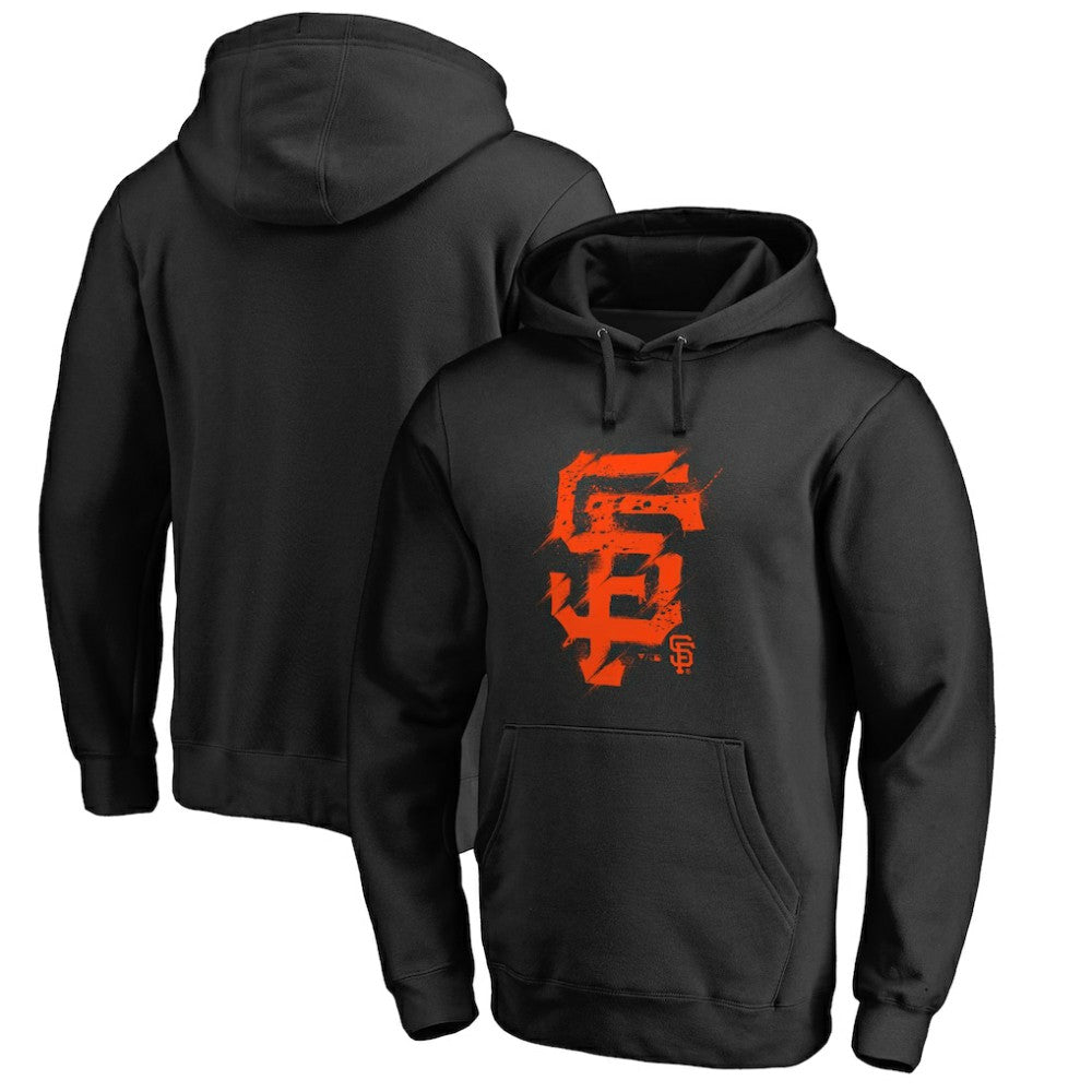 Black San Francisco Giants Splatter Logo Pullover Hoodie