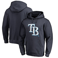 Navy Tampa Bay Rays Splatter Logo Pullover Hoodie