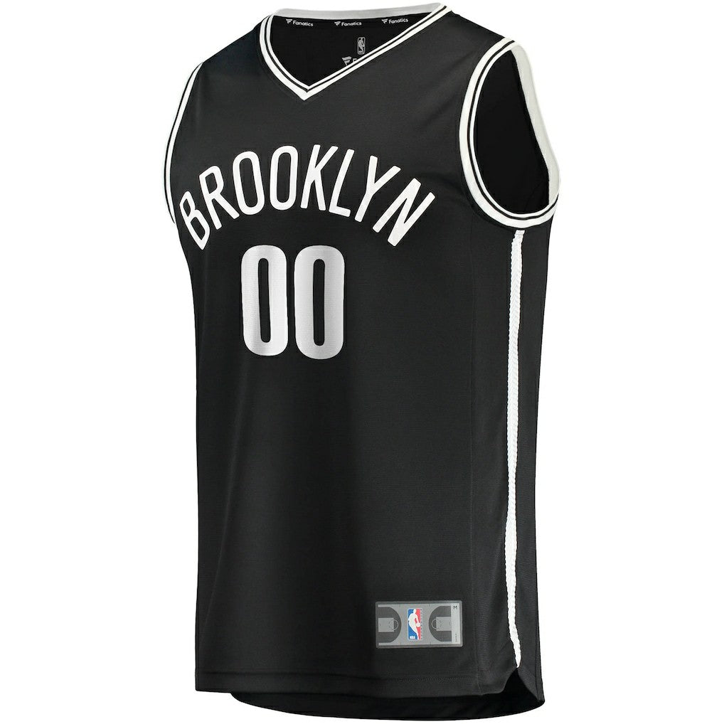 Fanatics Brooklyn Nets Fast Break Custom Replica Jersey Black