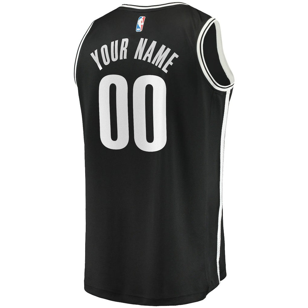 Fanatics Brooklyn Nets Fast Break Custom Replica Jersey Black