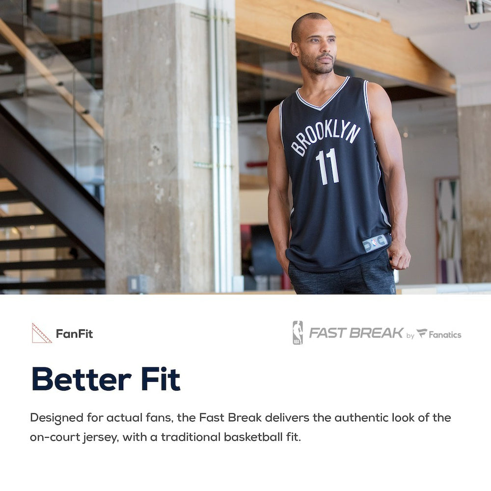 Fanatics Brooklyn Nets Fast Break Custom Replica Jersey Black