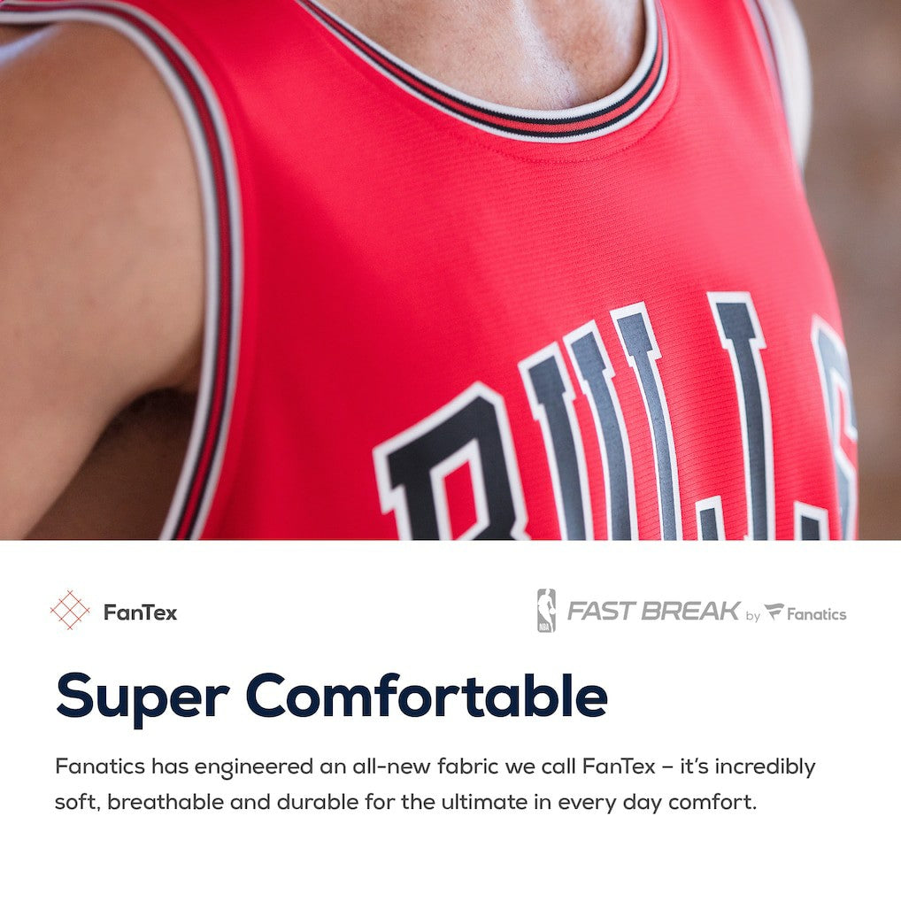 Fanatics Chicago Bulls Fast Break Custom Replica Jersey Red sale