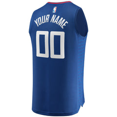 Fanatics LA Clippers Fast Break Custom Replica Jersey Royal