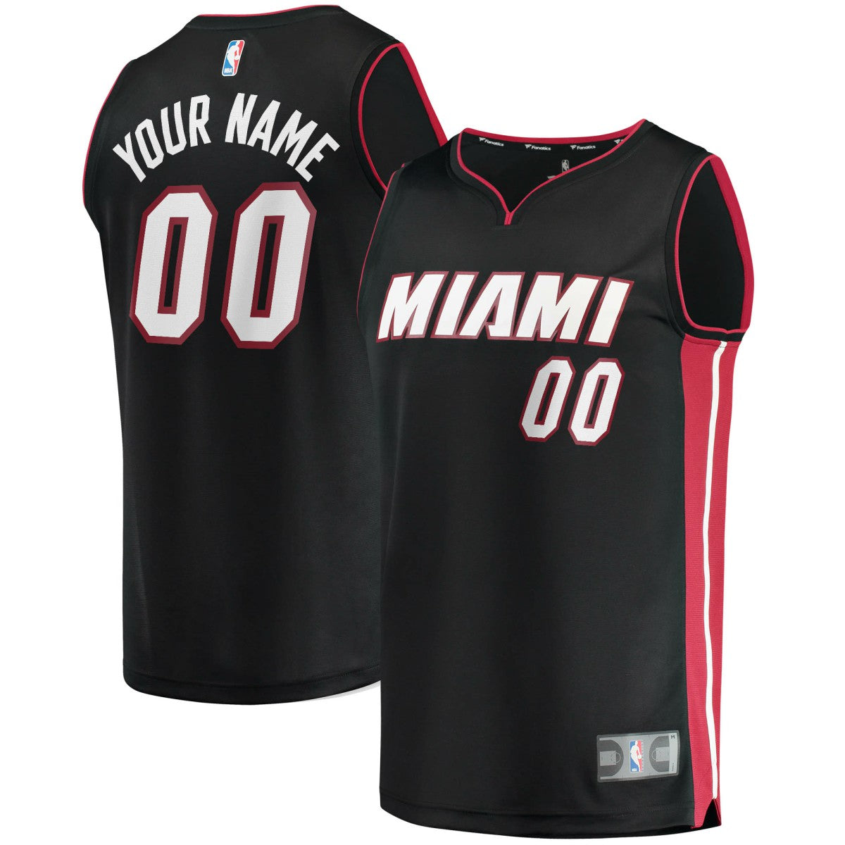 Fanatics Miami Heat Fast Break Custom Replica Jersey Black