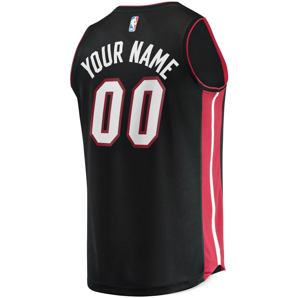 Fanatics Miami Heat Fast Break Custom Replica Jersey Black
