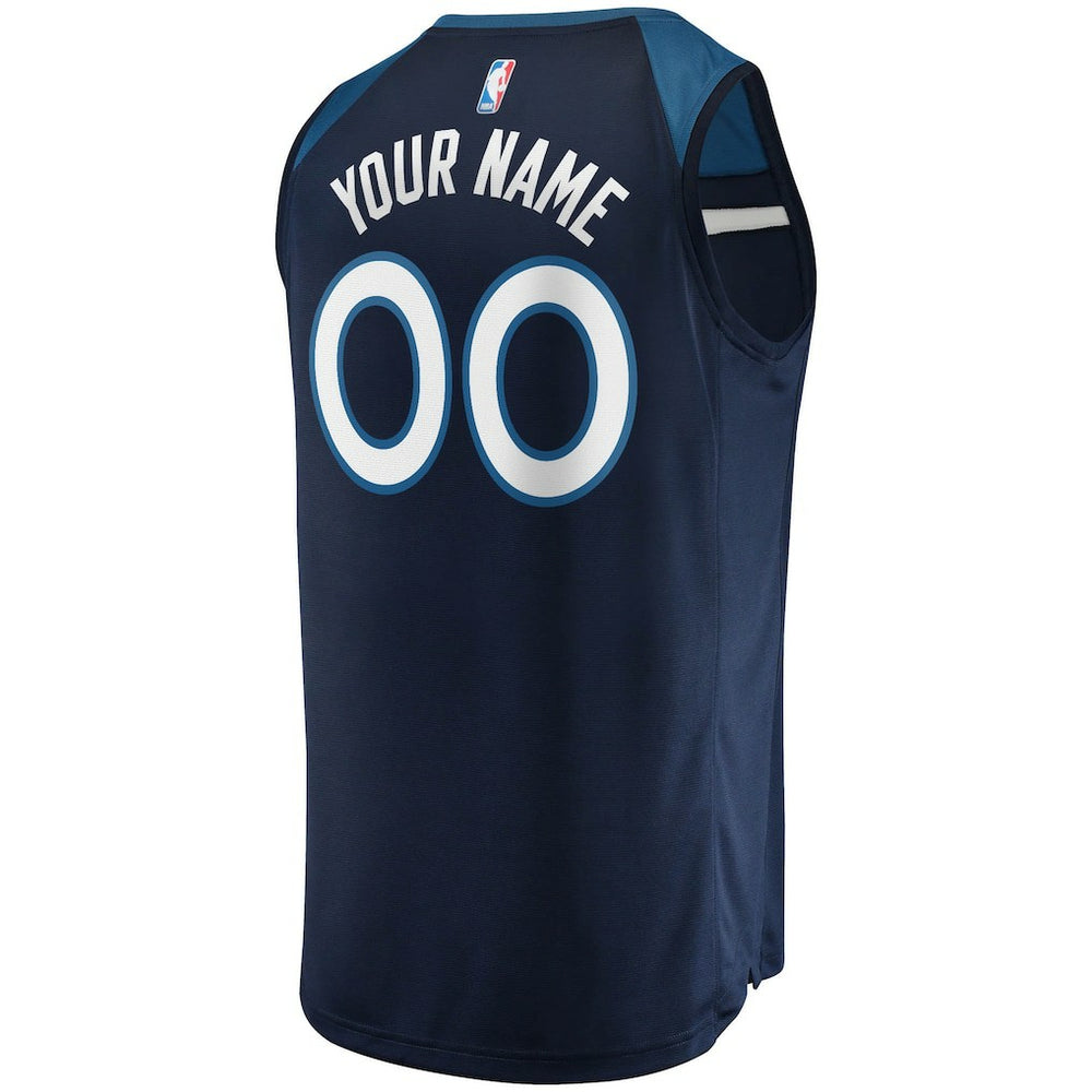 Fanatics Minnesota Timberwolves Fast Break Custom Replica Jersey Navy