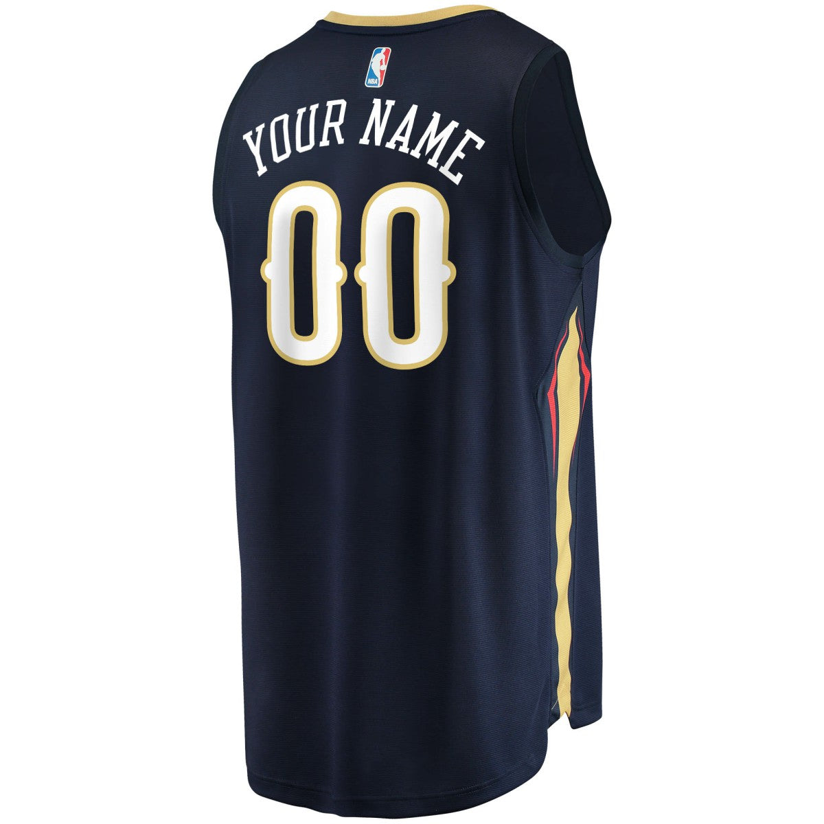 Fanatics New Orleans Pelicans Fast Break Custom Replica Jersey Navy