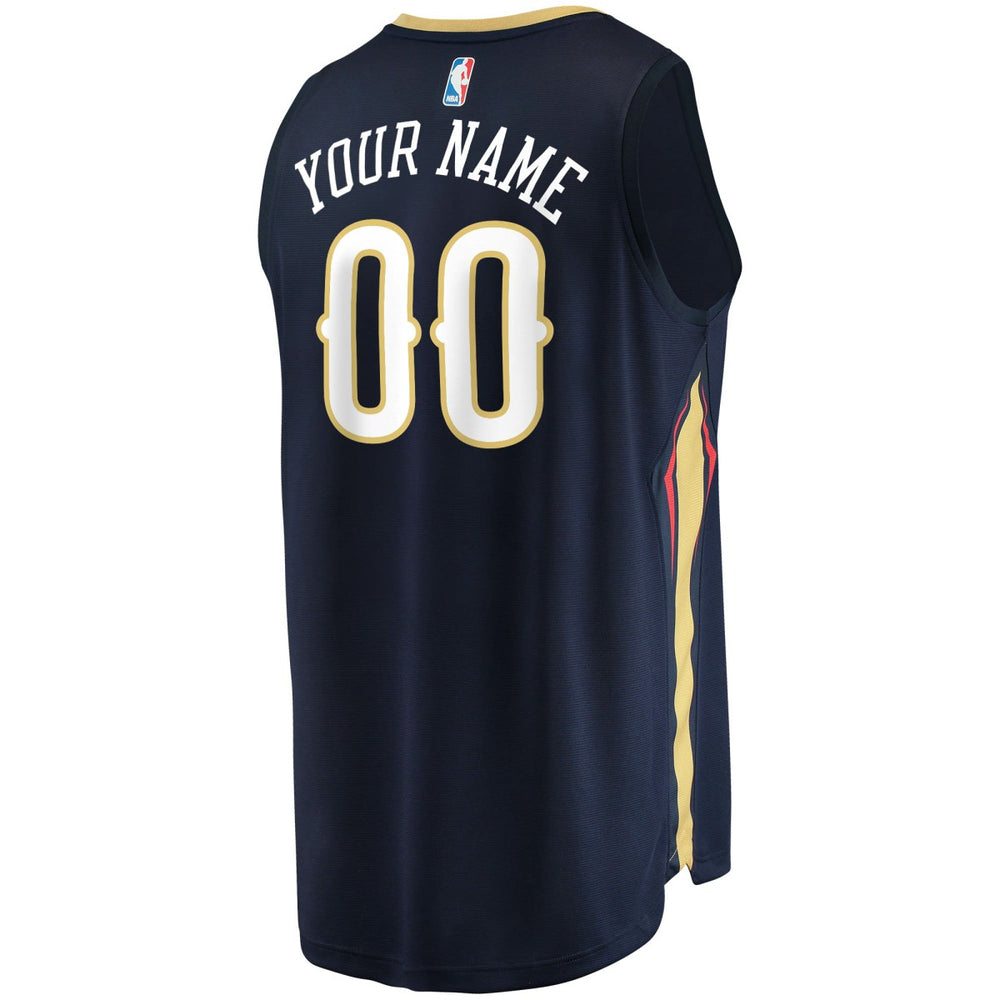 Fanatics New Orleans Pelicans Fast Break Custom Replica Jersey Navy