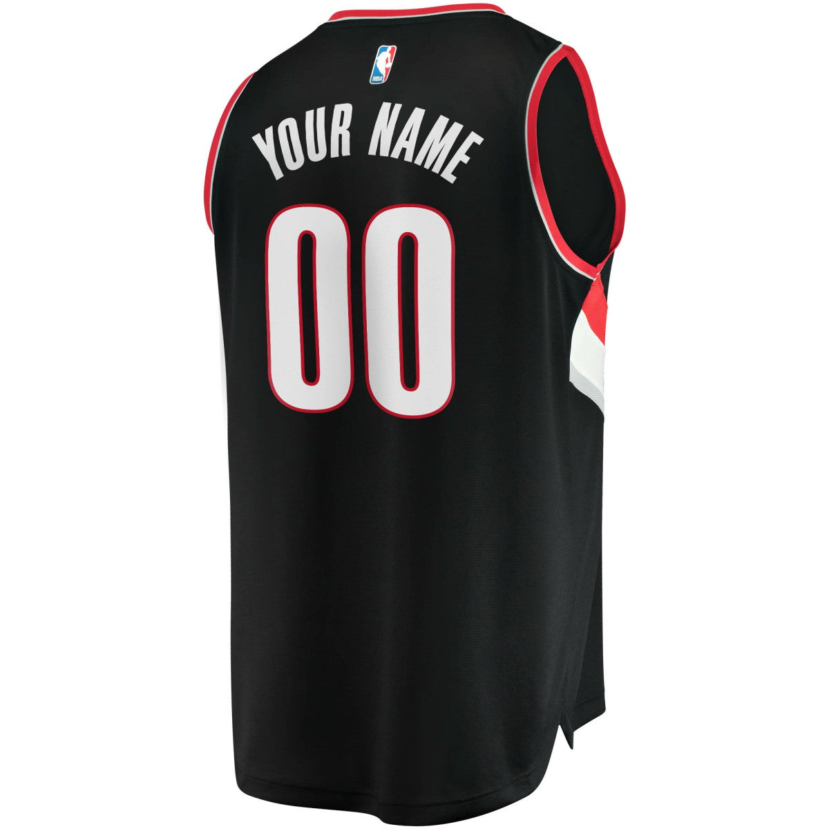 Fanatics Portland Trail Blazers Fast Break Custom Replica Jersey Black
