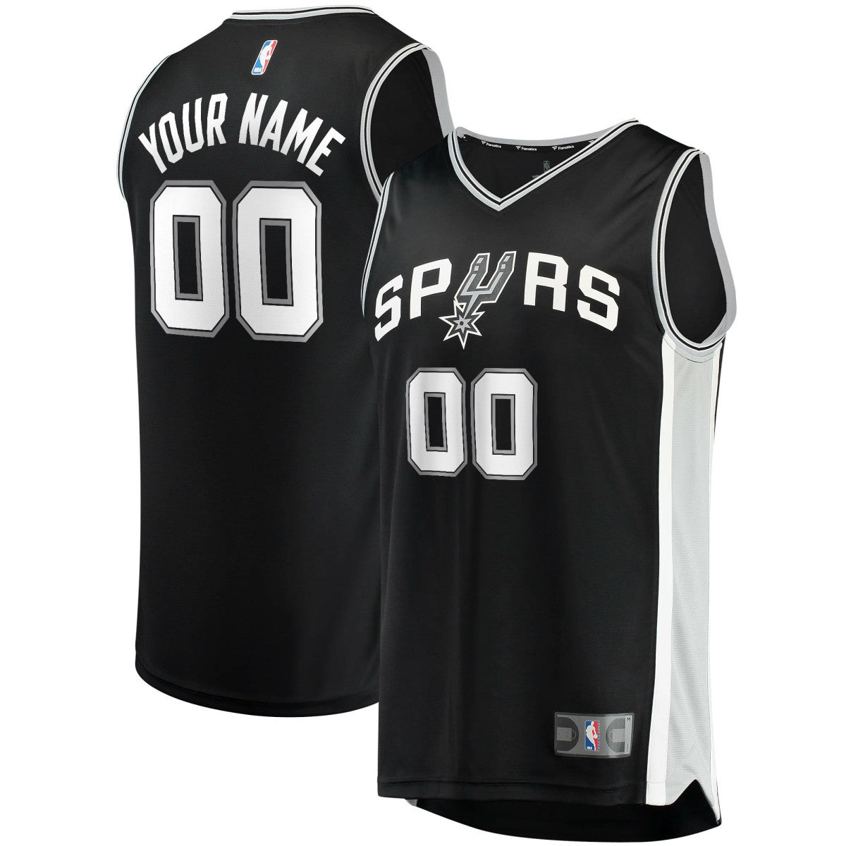 Fanatics San Antonio Spurs Fast Break Custom Replica Jersey Black