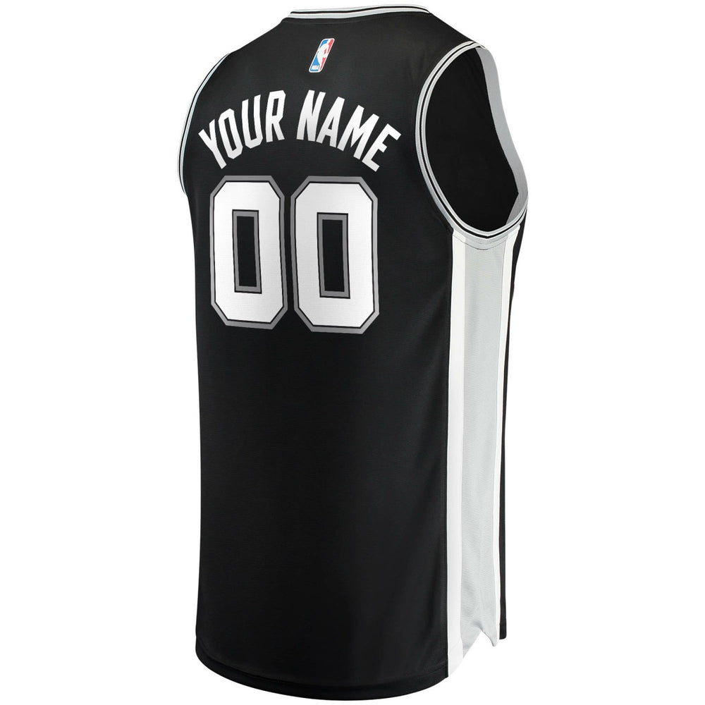 Fanatics San Antonio Spurs Fast Break Custom Replica Jersey Black