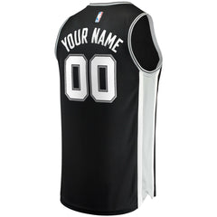Fanatics San Antonio Spurs Fast Break Custom Replica Jersey Black