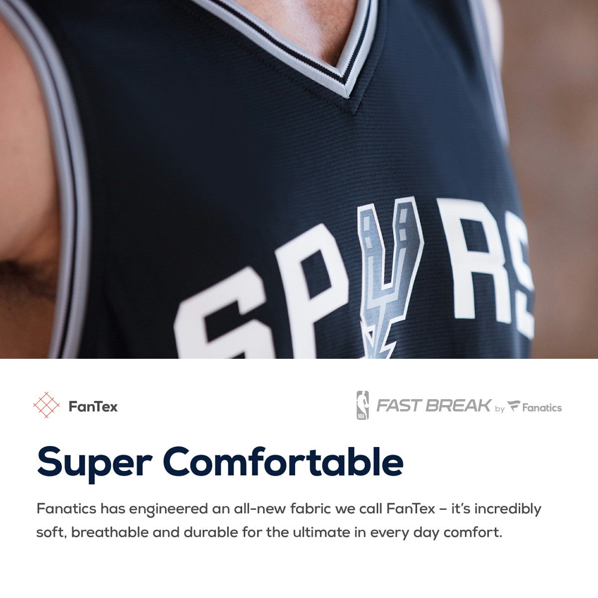 Fanatics San Antonio Spurs Fast Break Custom Replica Jersey Black