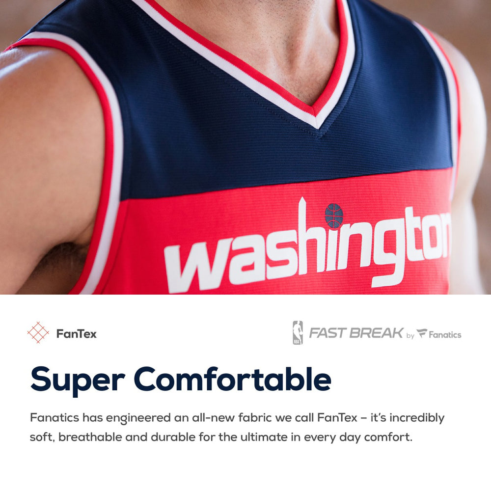 Fanatics Washington Wizards Fast Break Custom Replica Jersey Red