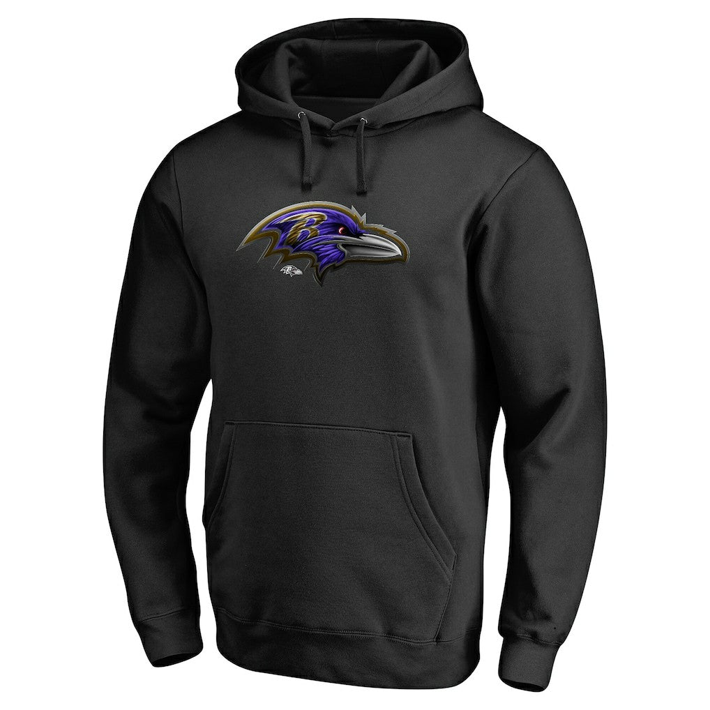 Personalized Midnight Mascot Pullover Hoodie - Baltimore Ravens Hoodies