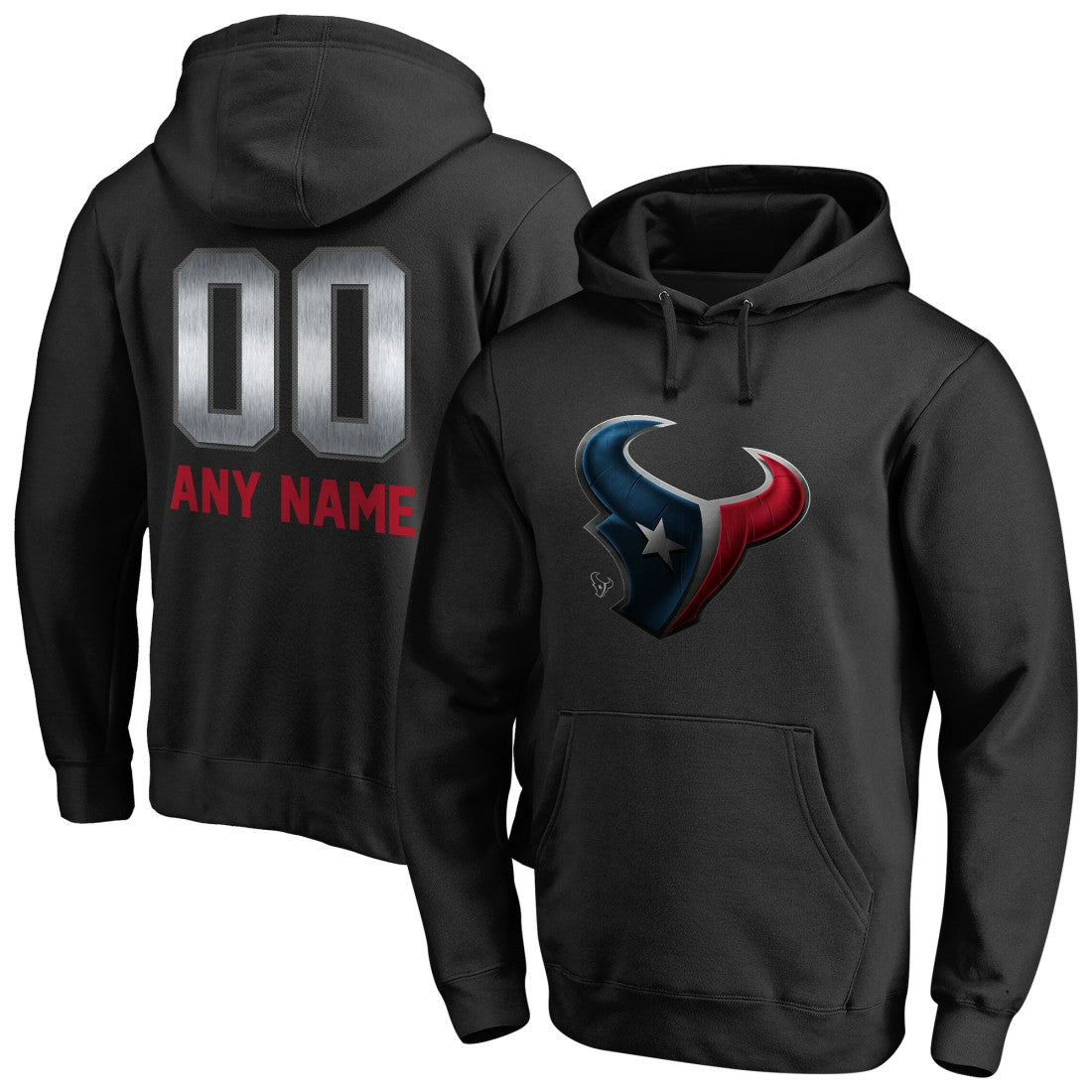 Personalized Midnight Mascot Pullover Hoodie - Houston Texans Hoodies
