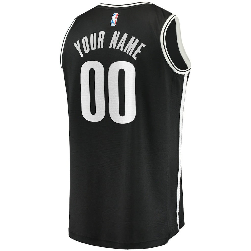Fanatics Brooklyn Nets Youth Fast Break Custom Replica Jersey Black