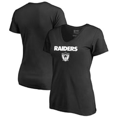 Women's Vintage Team Lockup V-Neck T-Shirt - Las Vegas Raiders T-shirts